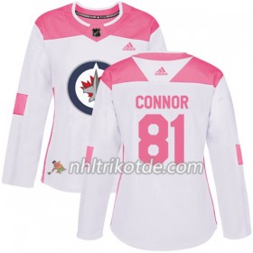 Winnipeg Jets Trikot Kyle Connor 81 Adidas 2017-2018 Weiß Pink Fashion Authentic - Dame